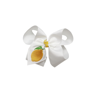 Anpassbare Ripsband-Stickerei Blumen-Haarschleifen für Schulanfang-Party Haarspangen für Kinder - Product Image 6