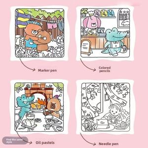 Libro de Colorear y Dibujar con Espiral, Autoadhesivo, para Aliviar el Estrés y la Estimulación Mental de los Niños - Product Image 6