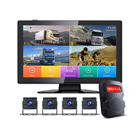 Sıcak satış 10 inç 360 derece kamyon kara kutu AHD kamera 720p LCD TFT SD kart RGB otomatik araba geri monitör