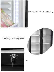 <strong>Double</strong> Glass <strong>Door</strong> Refrigerated Floral Cabinets <strong>Refrigerator</strong> - Product Image 4