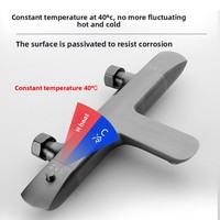 Mitigeur de salle de bain moderne chaud/froid avec douchette murale en laiton pour baignoire et douche