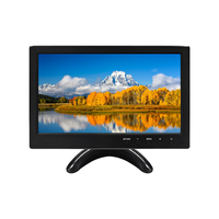 Écran tactile 10,1 pouces HD 1280x720 IPS LED avec support de table et fixation murale, boîtier de moniteur LCD à collage optique avec couvercle en verre trempé pour