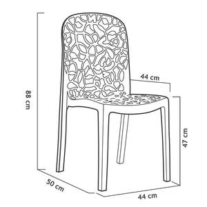 Pack of 6 Contemporary <b>Outdoor</b> Flora <b>Chairs</b> Sustainable and Durable Design Plastic <b>Stackable</b> <b>Outdoor</b> Seating <b>Chair</b> - Product Image 1