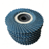 Disque à lamelles calciné bleu AO, style coréen, disque abrasif en forme de fleur, 4 pouces, grain moyen P40-P320, outil de meulage pour acier inoxydable, OEM OBM