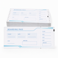 Billets d'avion personnalisés en carton thermique imprimé avec logo OEM, commande en gros, format sur mesure pour aéroports et compagnies aériennes