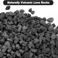 Pierre de lave volcanique naturelle granulaire de basalte de marque GREENWATER, rouge, noir, marron, pour décoration d'aquarium, diffuseur d'arômes, USA