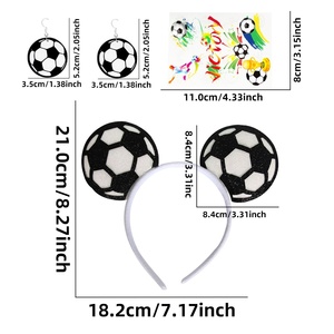 Set de Decoración de Fútbol Gillian para Estados Unidos, Canadá y México, Accesorios para Fotos de Fanáticos, Diadema Esférica Semimanual - Product Image 6
