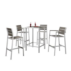 <span class=keywords><strong>Bistro</strong></span> patio se moderno patas de aluminio cuadrado al aire libre sillas de mesa de bar conjuntos - Product Image 6