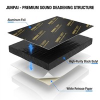 Tapis insonorisant pour voiture JUNPAI en butyl, feuille d'isolation acoustique et vibratoire pour véhicules, épaisseur 2 mm, garantie 3 ans, pour le bruit et la chaleur des véhicules