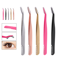 Bigoudi de cils en cristal cilios, avec peigne pour extension des cils, volume bottes, pince à épiler, isolation des cils, enduit de titane