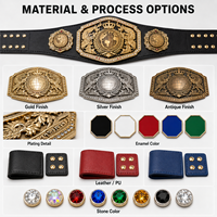 Ceinture de championnat personnalisée pour adulte, finition dorée, en cuir, récompense de champion, logo personnalisé, fabricant