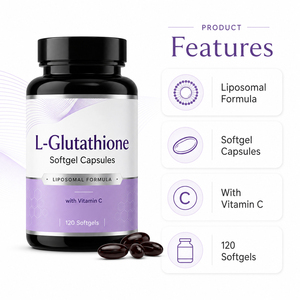Offre Spéciale : GSH Liposomal Original Réduit, L-glutathion Bio Antioxydant Éclaircissant, Riche en Protéines, Sans Gluten, Améliore l'Éclat - Product Image 2