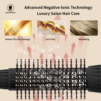 Sèche-cheveux ionique extra long 7 en 1 avec diffuseur et moteur DC haute vitesse pour salons, hôtels, voyages et utilisation en extérieur
