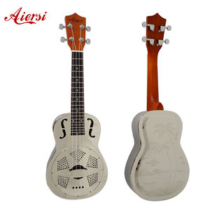 <span class=keywords><strong>Ukelele</strong></span> Resonador <span class=keywords><strong>Aiersi</strong></span> de 24 Pulgadas, 4 Cuerdas, Acabado Brillante, Cuerpo de Latón Metálico, Instrumento Musical de Cuerda Hawaiano, Venta al Por Mayor Personalizada - Product Image 1