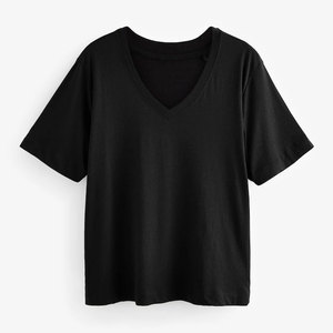 Camiseta de Verano para Mujer, Lisa, Teñida, Transpirable, de Secado Rápido, Cuello en V, Manga Corta, Informal, para Actividades al Aire Libre - Product Image 4