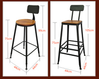 Ensemble de Table et chaises de Bar industriel en fer forgé, café, liqueur, vin, bière
