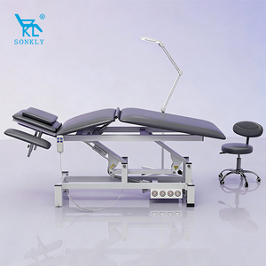 SONKLY Source Factory <span class=keywords><strong>Table</strong></span> de massage et de soins esthétiques <span class=keywords><strong>professionnelle</strong></span> électrique à trois sections, à deux moteurs et à jambes séparées - Product Image 1