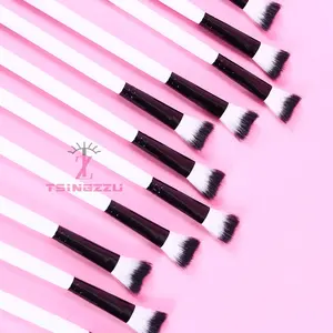 TZ Hot sales Curved spool Eyelash cleanser Brush eyelid lash shampoo brush makeup Brush