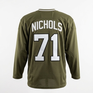 Jersey de Hockey sobre Hielo de Alta Calidad, 100% Poliéster, Impresión por Sublimación, Transpirable, Unisex, Cuello en V, Manga Larga, Nombre del Equipo Personalizado - Product Image 3