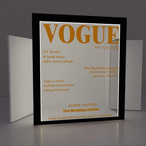 Wedding of the Year Photo Booth Box Wedding Photo Booth Magazine Cover Magazine Photo Booth <b>Backdrop</b> Custom Wedding - Product Image 1