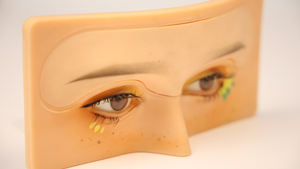 وظيفة 2 : حواجب بشرة تجميل دائم للتدريب + عين من السيليكون مانيكان تجميل للوجه للتدريب - Product Image 3