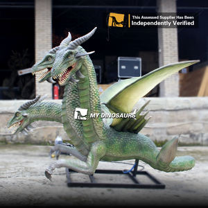 MyDino WD007 Amusement Exhibition <strong>Chinese</strong> <strong>Dragon</strong> Animatronic Three Heads <strong>Dragon</strong> - Product Image 2