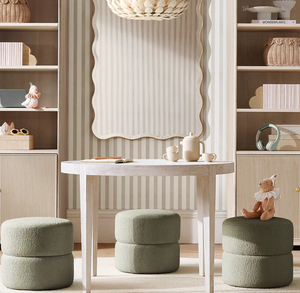 Bibliothèque en bois moderne, simple, écologique et durable avec portes de placard à lignes verticales et poignée en laiton pour salon et bureau à domicile - Product Image 6