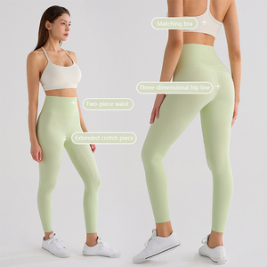Pantalones <span class=keywords><strong>de</strong></span> Yoga <span class=keywords><strong>de</strong></span> Cintura Alta y Largo hasta el Tobillo para Mujer, Antibacterianos, Elásticos en Cuatro Direcciones, Levanta Glúteos - Product Image 4