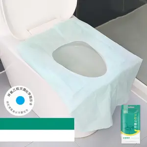 व्यक्तिगत यात्रा पैकेज टॉयलेट सीट कवर पैड के लिए 10 पीसी पीई डिस्पोजेबल वॉटरप्रूफ प्लास्टिक टॉयलेट सीट कवर