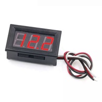 0.56 "Voltmeter DC 0V-30.0V Tiga Kabel dengan Proteksi Koneksi Terbalik, Layar LED Digital