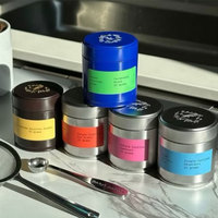 Boîte de conserve ronde en métal hermétique en gros d'usine pour bonbons thé café poudre Matcha avec étiquette autocollants couvercle à vis