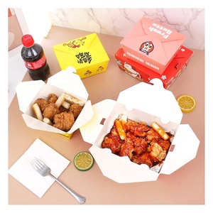 Özel Yüksek Kaliteli Kraft Fast Food <span class=keywords><strong>Burger</strong></span> Paket Servis Kabı Toptan Tek Kullanımlık Tavuk Nuggets Kanatları Paket Servis Kağıt Ambalaj Kutusu - Product Image 3