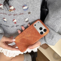 Coque de téléphone rigide en PC effet jean tendance pour iPhone Air 17 16 15 14 13 12 11 Pro Max, anti-traces de doigts, vintage, avec effet rafraîchissant