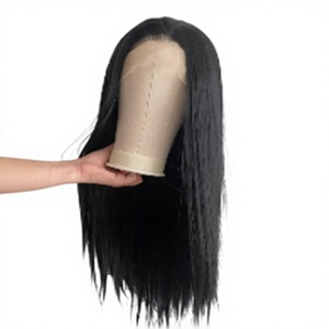 Perruque frontale HD Invisible Melt en dentelle, cheveux humains vierges bruts lisses, pré-épilée, ligne de cheveux naturelle, fournisseur - Product Image 1