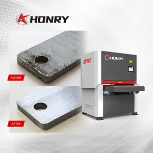 Honry SS1000 1000mm wide belt sander belt brush grinding deburring finishing machine for metal sheet cnc polishing machine