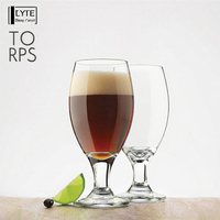 Bebedero de cristal de 9,25 oz hecho a mano Embassy para vasos de cerveza de tallo corto Brandy Cognac