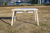 Table d'activités en bois sur mesure COMMIKI OEM avec tableau de dessin, plateau à eau et sable, table sensorielle pour le sable avec 2 bacs de rangement