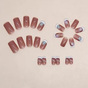 <span class=keywords><strong>Uñas</strong></span> acrílicas a presión <span class=keywords><strong>de</strong></span> cubierta completa reutilizables para mujer ABS Square <span class=keywords><strong>Ballerina</strong></span> DesignToe Nail Model Easy Fashion INS - Product Image 6