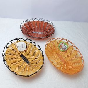 Woven <b>Snack</b> Basket Round Plastic Food <b>Container</b> Kitchen Use 130 Series - Product Image 1
