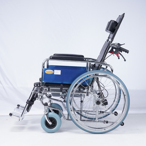 Manual Wheelchair <b>Reclining</b> High Back Foldable Leg Lift Outdoor Use With Wide Front Wheels For Disabled Persons - Product Image 1