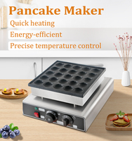 Nouvelle machine à mini-muffins, gaufrier électrique commercial en acier inoxydable, plaque antiadhésive unique, machine à crêpes, machine à snacks CE