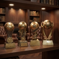 Trophées de football en résine personnalisés avec logo, tendance couleur et taille, pour souvenirs, sculpture, trophée de champion - Vente en gros