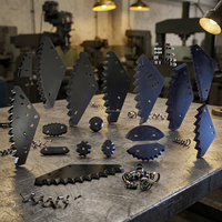 Lame de mélangeur horizontal TMR en alliage de carbure de tungstène, couteau en acier au manganèse à neuf crâmes de chrome-silicium, type fleur de prunier