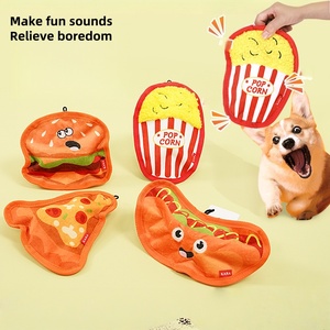 Sıcak satış canlı gıcırtılı köpek oyuncak seti interaktif Pet köpek vokal gıda şekli oyuncak dayanıklı köpek çiğneme peluş oyuncak - Product Image 2