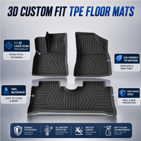 Tapis de sol de voiture Changan CS55 PLUS LHD 3D TPE à couverture complète, inodores, imperméables et antidérapants