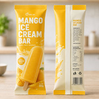 Sachets personnalisés imprimés pour bâtonnets de crème glacée, scellables à chaud, de qualité alimentaire, jetables, pour friandises congelées, emballage en plastique Mylar