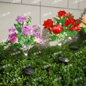 Solar Powered <b>Rose</b> Flower <b>Light</b> Outdoor Lawn Decor Artificial Flowers LED Realistic Valentine'S Day Garden Decoration - Product Image 4