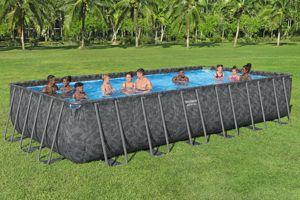 Piscina <span class=keywords><strong>Rectangular</strong></span> <span class=keywords><strong>Bestway</strong></span> 561KG 7.32m X 3.66m X 1.32m, Piscina Familiar de Lujo Elevada, Piscina Grande de Hierro para Nadar al Aire Libre - Product Image 3
