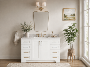 Meuble-lavabo autoportant série Aura 48 pouces, 6 options de finition, vente en gros, usine du Vietnam - Product Image 6