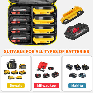 Portable Battery Case For Dewalt Milwaukee Li-Polymer Battery Charger Storage Bag Double Layer Organizer - Product Image 2